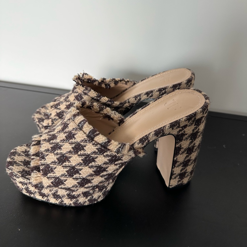 Brown block heels